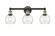 Edison Three Light Bath Vanity in Black Antique Brass (405|616-3W-BAB-G124-6)