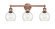 Edison Three Light Bath Vanity in Antique Copper (405|616-3W-AC-G122-6)