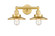 Edison Two Light Bath Vanity in Satin Gold (405|616-2W-SG-M4-SG)