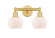Edison Two Light Bath Vanity in Satin Gold (405|616-2W-SG-G91)