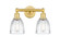 Edison Two Light Bath Vanity in Satin Gold (405|616-2W-SG-G442)