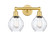 Edison Two Light Bath Vanity in Satin Gold (405|616-2W-SG-G362)