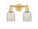 Edison Two Light Bath Vanity in Satin Gold (405|616-2W-SG-G2511)