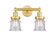 Edison Two Light Bath Vanity in Satin Gold (405|616-2W-SG-G184S)