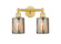 Edison Two Light Bath Vanity in Satin Gold (405|616-2W-SG-G116)