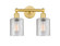Edison Two Light Bath Vanity in Satin Gold (405|616-2W-SG-G112)