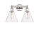 Edison Two Light Bath Vanity in Polished Nickel (405|616-2W-PN-GBC-82)
