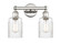 Edison Two Light Bath Vanity in Polished Nickel (405|616-2W-PN-G342)