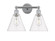 Edison Two Light Bath Vanity in Polished Chrome (405|616-2W-PC-GBC-82)