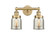 Edison Two Light Bath Vanity in Brushed Brass (405|616-2W-BB-G58)