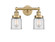 Edison Two Light Bath Vanity in Brushed Brass (405|616-2W-BB-G52)