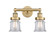 Edison Two Light Bath Vanity in Brushed Brass (405|616-2W-BB-G182S)