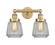 Edison Two Light Bath Vanity in Brushed Brass (405|616-2W-BB-G142)