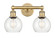 Edison Two Light Bath Vanity in Brushed Brass (405|616-2W-BB-G122-6)