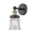 Edison One Light Wall Sconce in Black Antique Brass (405|616-1W-BAB-G184S)