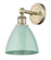 Downtown Urban One Light Wall Sconce in Antique Brass (405|616-1W-AB-MBD-75-SF)