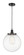 Edison One Light Mini Pendant in Matte Black (405|616-1PH-BK-G202-14)
