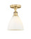 Edison One Light Semi-Flush Mount in Brushed Brass (405|616-1F-BB-GBD-751)