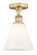Edison One Light Semi-Flush Mount in Brushed Brass (405|616-1F-BB-GBC-81) Edison One Light Semi-Flush Mount in Brushed Brass (405|616-1F-BB-GBC-81)