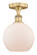 Edison One Light Semi-Flush Mount in Brushed Brass (405|616-1F-BB-G121-8)