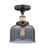 Edison One Light Semi-Flush Mount in Black Antique Brass (405|616-1F-BAB-G73)