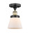 Edison One Light Semi-Flush Mount in Black Antique Brass (405|616-1F-BAB-G61)
