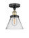 Edison One Light Semi-Flush Mount in Black Antique Brass (405|616-1F-BAB-G42)