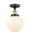 Edison One Light Semi-Flush Mount in Black Antique Brass (405|616-1F-BAB-G201-8)