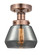 Edison One Light Semi-Flush Mount in Antique Copper (405|616-1F-AC-G173)
