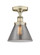 Edison One Light Semi-Flush Mount in Antique Brass (405|616-1F-AB-G43)