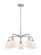 Downtown Urban Five Light Chandelier in Satin Nickel (405|516-5CR-SN-G91)