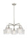 Ballston Five Light Chandelier in Satin Nickel (405|516-5CR-SN-G402)