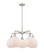 Ballston Five Light Chandelier in Satin Nickel (405|516-5CR-SN-G121-8)