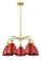 Downtown Urban Five Light Chandelier in Satin Gold (405|516-5CR-SG-MBD-75-RD)