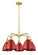Ballston Five Light Chandelier in Satin Gold (405|516-5CR-SG-MBD-75-RD)