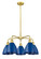 Ballston Five Light Chandelier in Satin Gold (405|516-5CR-SG-MBD-75-BL)