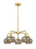Ballston Five Light Chandelier in Satin Gold (405|516-5CR-SG-G96)