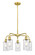 Downtown Urban Five Light Chandelier in Satin Gold (405|516-5CR-SG-G804)