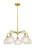 Downtown Urban Five Light Chandelier in Satin Gold (405|516-5CR-SG-G411)