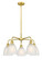 Ballston Five Light Chandelier in Satin Gold (405|516-5CR-SG-G381)