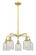 Ballston Five Light Chandelier in Satin Gold (405|516-5CR-SG-G2511)