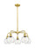 Downtown Urban Five Light Chandelier in Satin Gold (405|516-5CR-SG-G124-6)