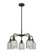 Downtown Urban Five Light Chandelier in Oil Rubbed Bronze (405|516-5CR-OB-G257)
