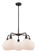 Downtown Urban Five Light Chandelier in Oil Rubbed Bronze (405|516-5CR-OB-G121-8)