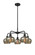 Downtown Urban Five Light Chandelier in Matte Black (405|516-5CR-BK-G96)