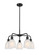 Downtown Urban Five Light Chandelier in Matte Black (405|516-5CR-BK-G441)