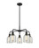 Ballston Five Light Chandelier in Matte Black (405|516-5CR-BK-G259)