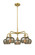 Ballston Five Light Chandelier in Brushed Brass (405|516-5CR-BB-G96)