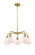 Downtown Urban Five Light Chandelier in Brushed Brass (405|516-5CR-BB-G91) Downtown Urban Five Light Chandelier in Brushed Brass (405|516-5CR-BB-G91)