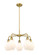Downtown Urban Five Light Chandelier in Brushed Brass (405|516-5CR-BB-G651-6)